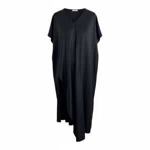 The Row Asymmetrical Split Tunic Dress size 2 Black High Right Slit